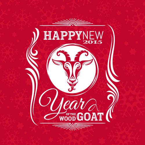 Happy new year 2015 goat vector background new year happy goat background 2015   