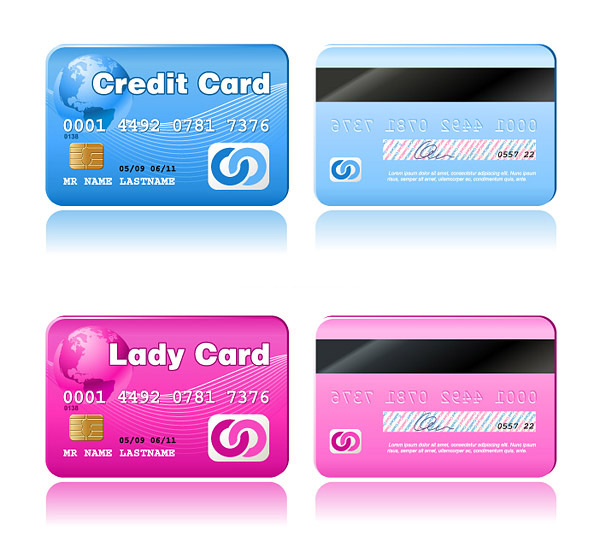 Fine credit card vector money cash card bank card   