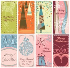 Christmas cute cards graphic vector cute christmas cards   