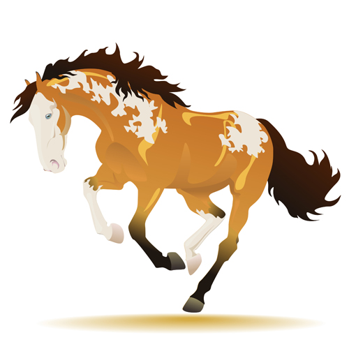 Creative running horse design vector set 12 running horse creative   