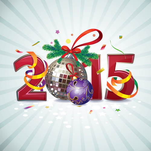 Creative 2015 christmas ball vector design creative christmas ball 2015   