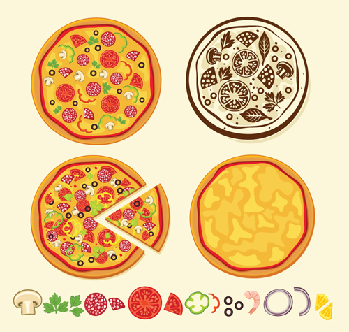 Various Food elements mix vector 01 mix food elements element   