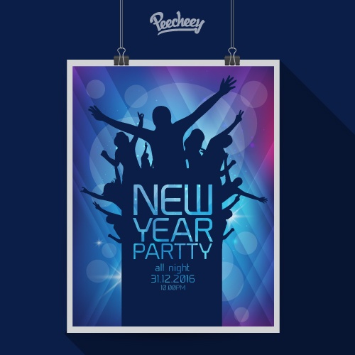 New year party night poster vector year poster night new   