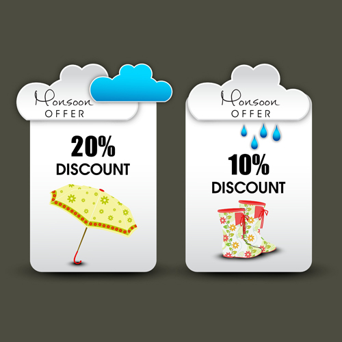 Weather discount label creative design vector label discount creative   