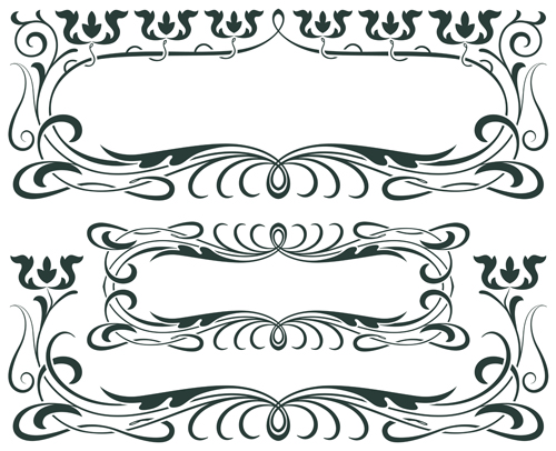 Vintage decor borders with frames design vector 04 vintage frames frame borders border   