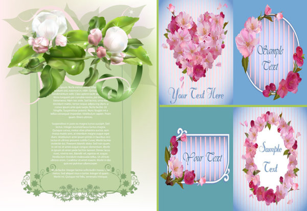 Elegant spring flowers vector spring flowers elegant   