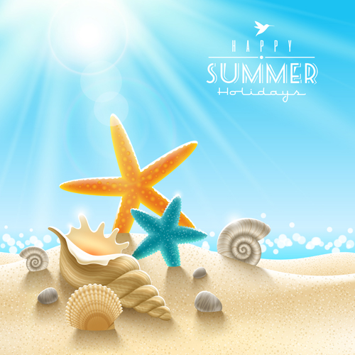 Summer holiday ocean backgrounds art vector 03 summer holiday backgrounds background   