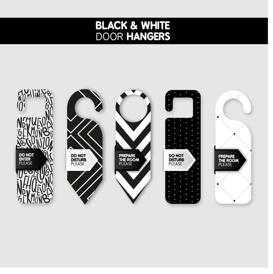 Black and white door hangers vector hangers door black and white   