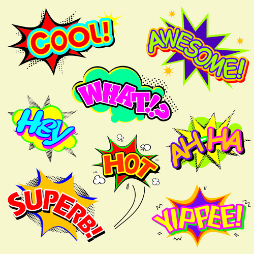 Explosion style speech bubbles vector material 05 speech bubbles speech material explosion bubbles bubble   