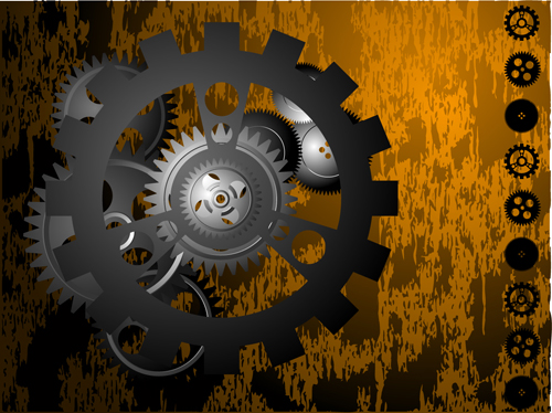 Set of Gears assemble vector backgrounds 04 Gears assemble gears Assemble   