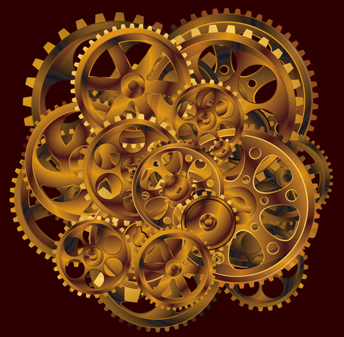 Set of Gears assemble vector backgrounds 02 Gears assemble gears Assemble   