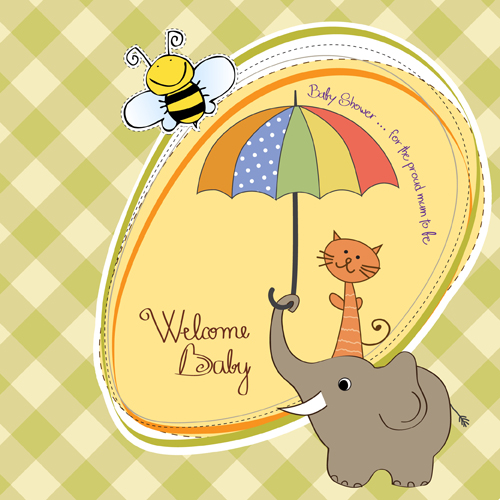New baby Card vector 03 new card baby   
