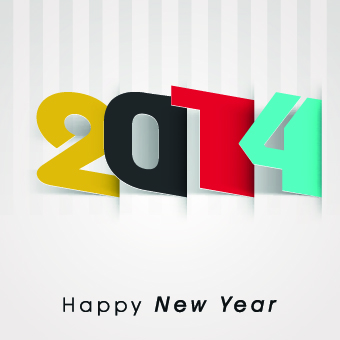 2014 Happy New Year deisgn vector material 05 vector material new year material happy 2014   
