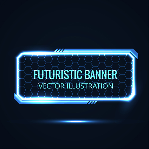 Futuristic banner concept vector 03 futuristic concept banner   