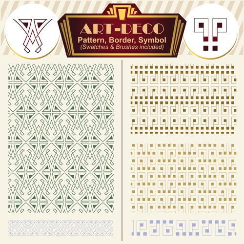 Art 34449 symbol pattern deco borders   