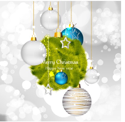 Shiny Xmas baubles design background vector 01 xmas shiny baubles background vector background   