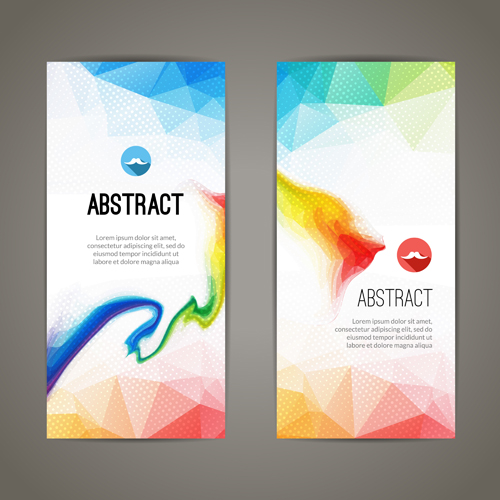 Geometric shapes cover brochure vectors 02 Geometric Shapes cover brochure   