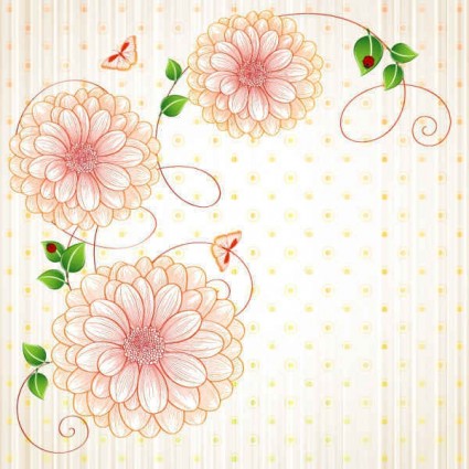 Cute floral art background vector material 02 flowers beautiful background   