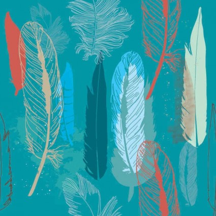 Feathers hand drawing background vectors pattern feathers   