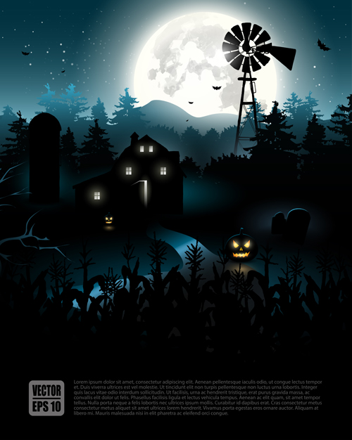 Happy Halloween backgrounds vector set 05 happy halloween backgrounds background   