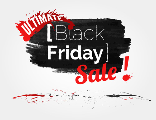 Black friday with ink sale background vector 01 sale ink friday black background   