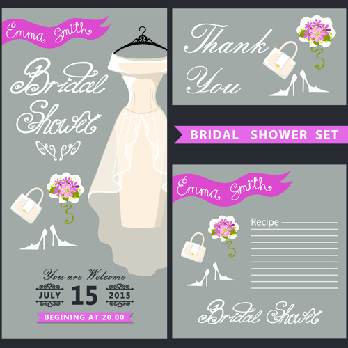 Creative wedding invitation and postcard vector 01 wedding postcard invitation creative card vector   