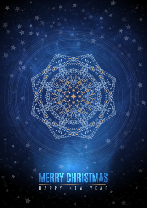 Christmas blue background with snowflake pattern vector 04 snowflake pattern christmas blue background   