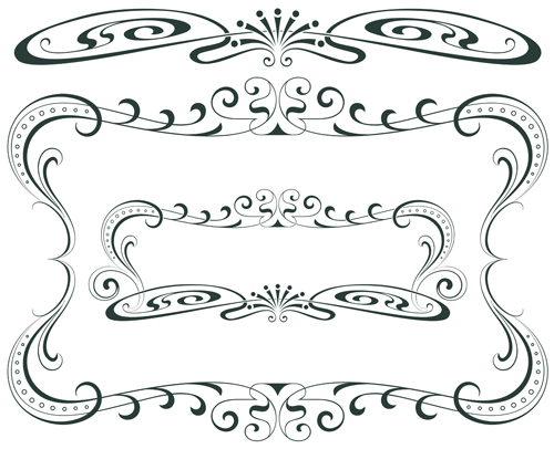 Vintage decor borders with frames design vector 01 vintage frames frame decor borders border   