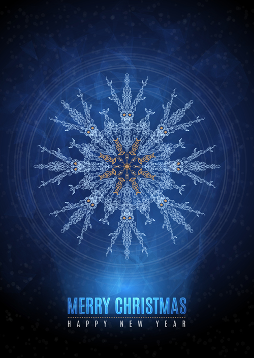 Christmas blue background with snowflake pattern vector 05 snowflake pattern christmas blue background   