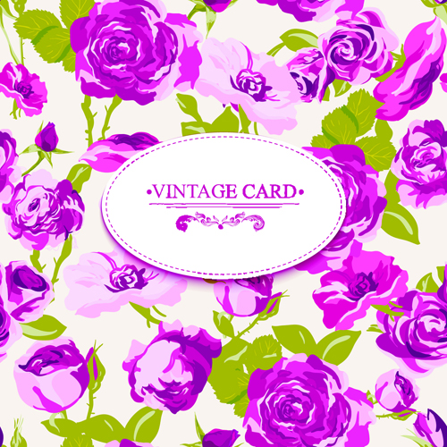 Beautiful roses with vintage cards creative vector 05 roses creative cards card beautiful   