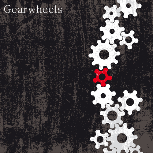 Set of Gears assemble vector backgrounds 03 Gears assemble gears Assemble   