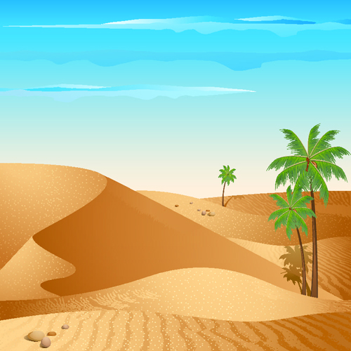 Background desert design elements vector 07 elements desert background   