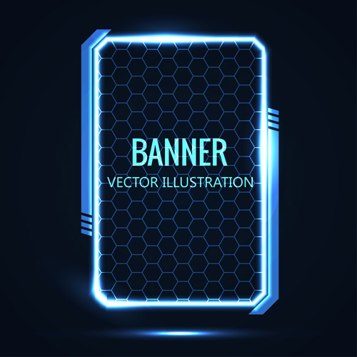 Futuristic banner concept vector 04 futuristic concept banner   