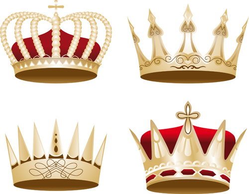 Noble of Crown design vector set 03 Noble crown   