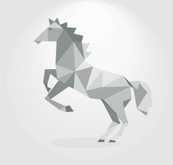 3d geometric shapes horse creative vector 01 Geometric Shapes Geometric Shape geometric creative   