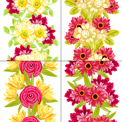 Elegance flowers pattern seamless vector material 02 seamless pattern flowers elegance   