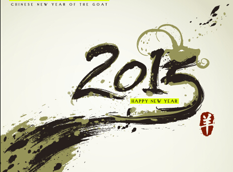Chinese style 2015 new year vecor 02 new year chinese 2015   