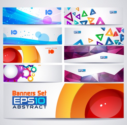 Abstractr colored web banner vector graphics 03 web vector graphics vector graphic colored banner abstract   