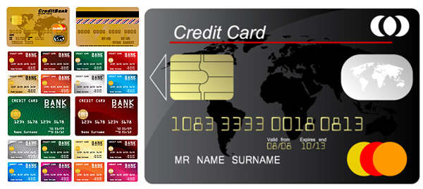 Credit card template design vector debit card credit card   