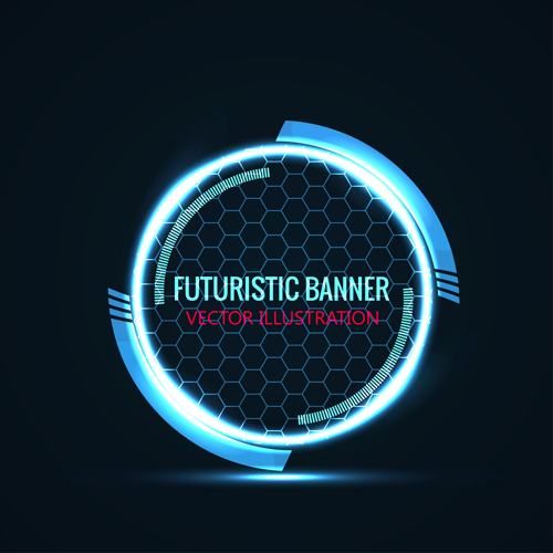 Futuristic banner concept vector 05 futuristic concept banner   