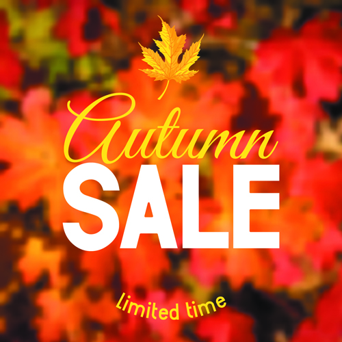 Autumn sale blurred background vector 01 sale blurred background autumn   