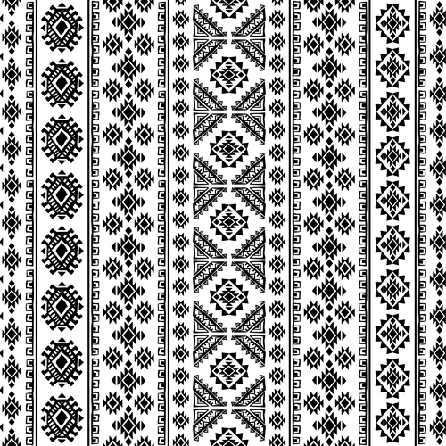 Ornaments pattern white with black vector 01 white pattern ornament black   