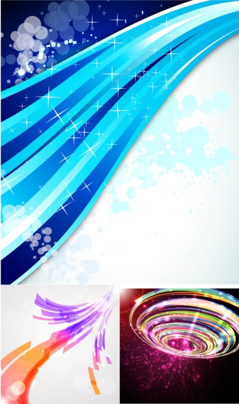 Abstract design elements background vector set abstract   