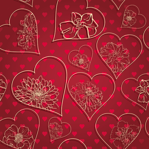 Red style Heart with Valentine Day vector 03 Valentine day Valentine red heart   