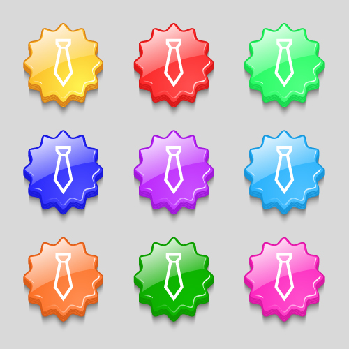 Creative wavy colourful buttons vector set 06 wavy creative Colourful buttons   