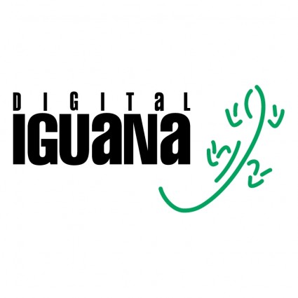 Digital iguana creative logo vector digital iguana   