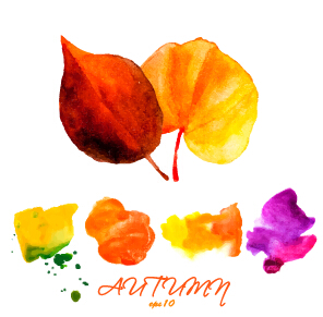 Creative watercolor leaves autumn background vector 03 watercolor leaves creative background vector autumn background autumn   