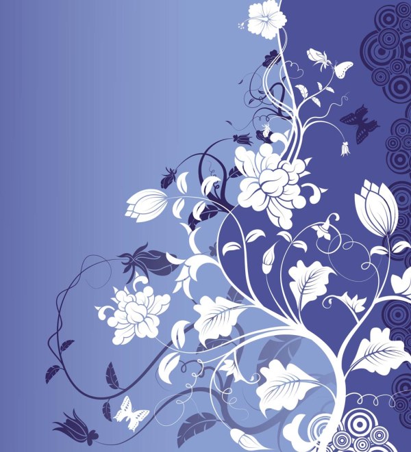 Blue background with flower art vector flower blue background blue   