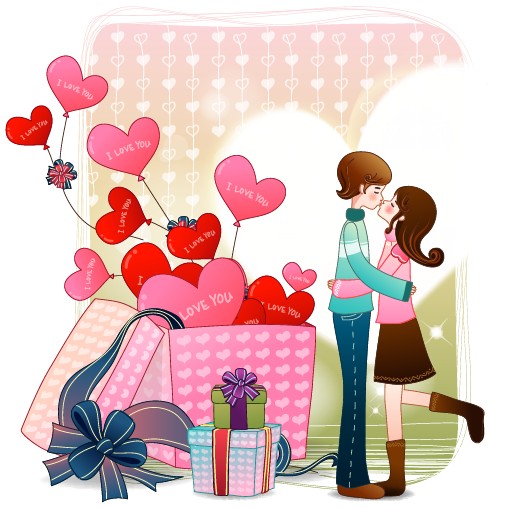 Elements of Romantic cartoon Lovers vector set 22 romantic lovers elements element cartoon   