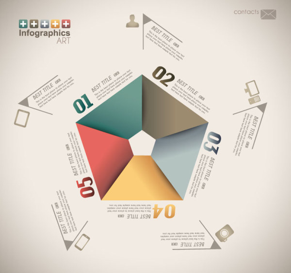 Numbered Infographics elements vector 05 Numbered Infographic numbered number infographics infographic elements element   